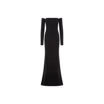 Blumarine Glitter Detailed Detachable-Sleeved Gown