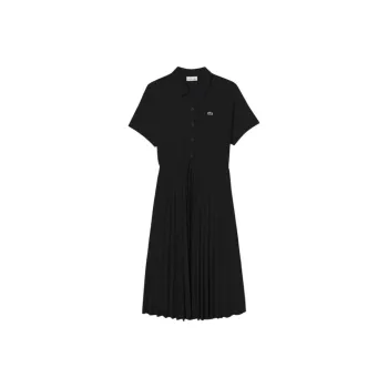 LACOSTE Short Sleeved Dresses Women's Black