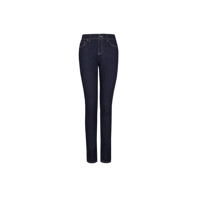 GIORGIO ARMANI Five pocket Slim fit Stretch Cotton denim Trousers-0