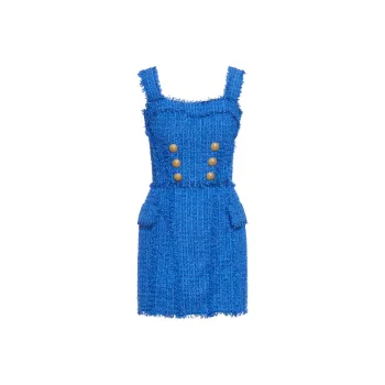 BALMAIN Sleeveless Dresses Women's Blue
