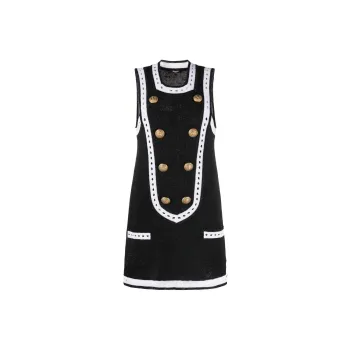 BALMAIN Sleeveless Dress Women's Black