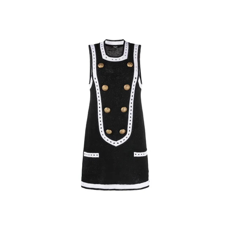 BALMAIN Sleeveless Dress Women's Black-0