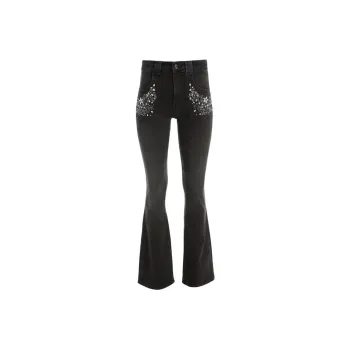 GUESS Rayna Embellished Baby Bootcut Jeans Jeans Women's Black