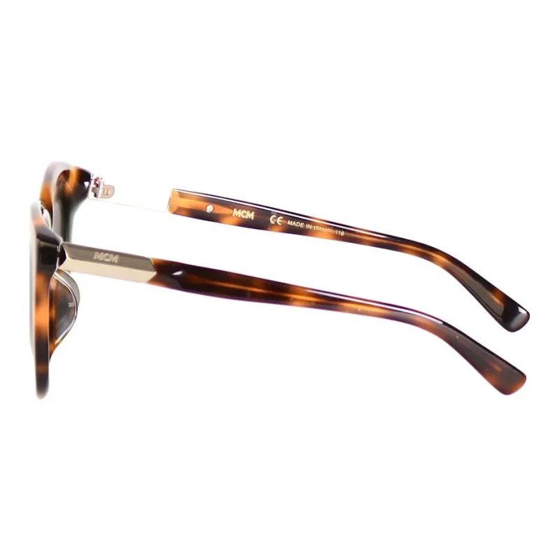 MCM Plate Frame Square Sunglasses Women's Tortoiseshell-2