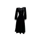 Velour Black Long Skirt