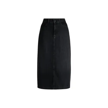 HUGO BOSS FW24 Denim Long Skirts Women's Black