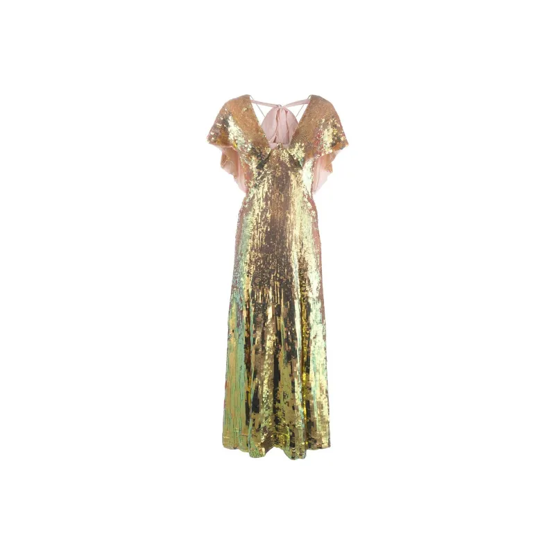 TEMPERLEY LONDON Bardot Sequinned Iridescent Gown-0
