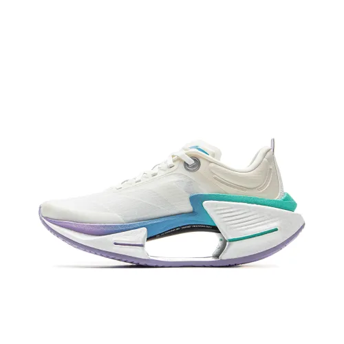 LiNing Shadow 3 ESSENTIAL Cushioning Support Rebound Low Top Casual Running Shoes Women's White Blue Purple