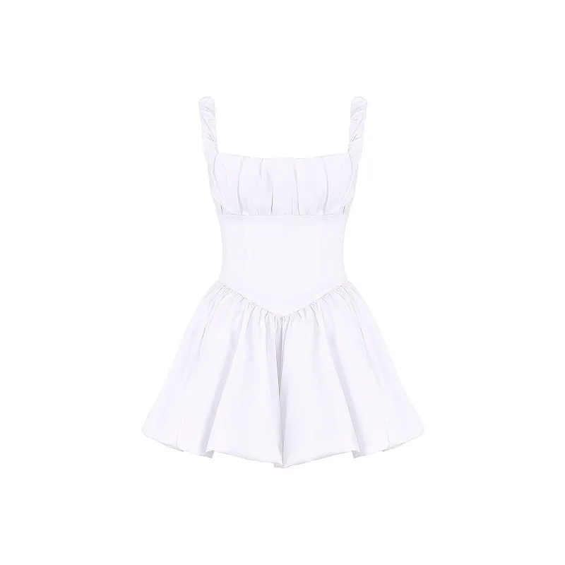 HOUSE OF CB LE PUFF Slip Dress Women's White/White-5
