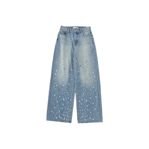 MOUSSY 라이트 블루 여성 청바지