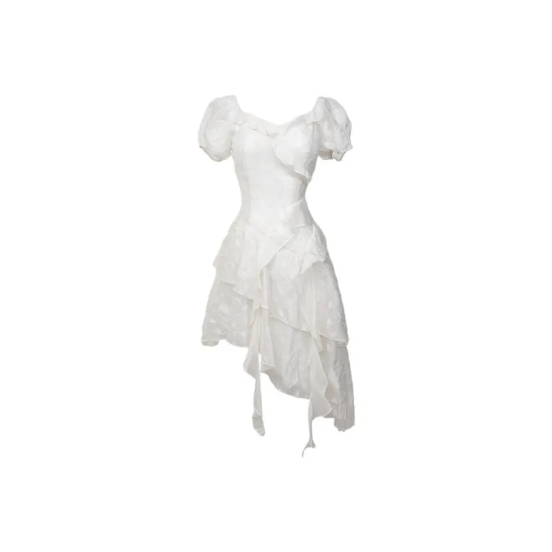 Yvetteclassic Short Sleeved Dress Women's White-0