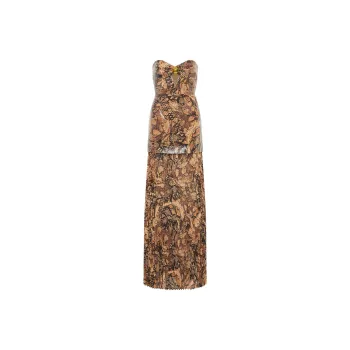 Rebecca Vallance Bellis Snakeskin print Strapless Gown