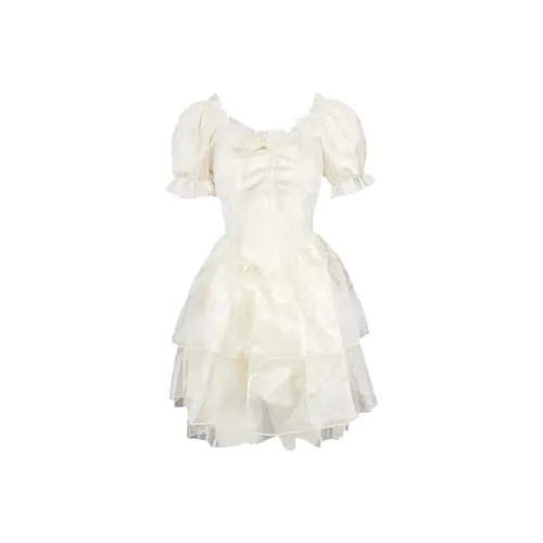Local Gal Short Sleeved Dress Women's Apricot