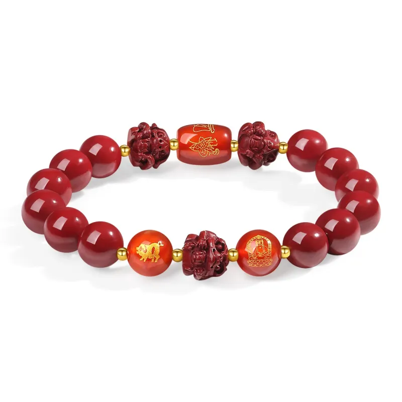 ZKY Cinnabar Jade Bracelets Unisex-15