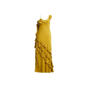 COACH Slip Dresses Women's Deep Yellow