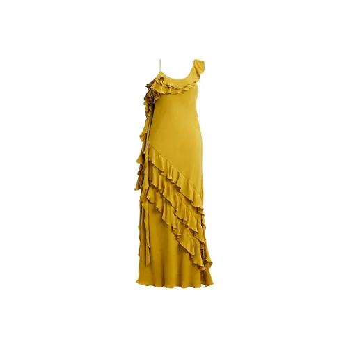 COACH Slip Dress Women's Dark Yellow