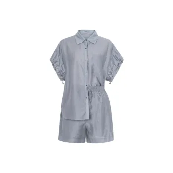 XG Shirt Matching Set Women's Gray Blue