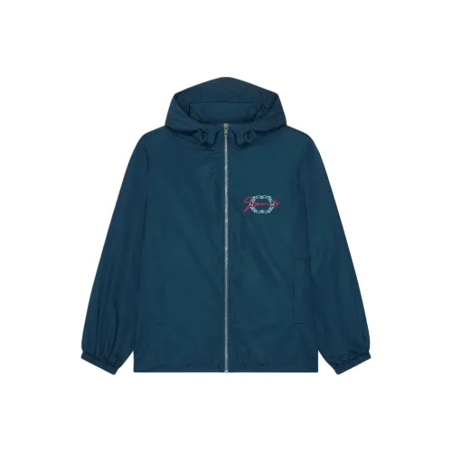 Givenchy x Tomo Campbell Givenchy Logo Trench Coat Men's Gasoline Blue