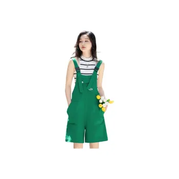 You Cow Me Pants Overalls Women's Green