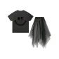 Clothing Set (Gray T-Shirt+Mesh Skirt)