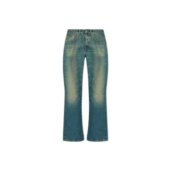 MM6 Maison Margiela Logo Patch Flared Jeans