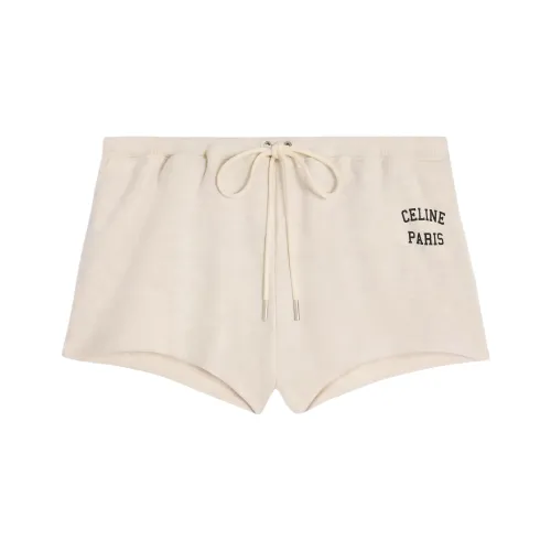 CELINE Casual Shorts Women's Cream