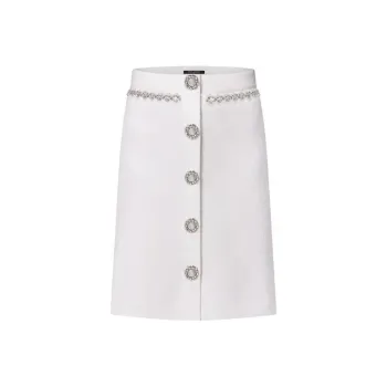 LOUIS VUITTON FW24 Knit Long Skirts Women's White