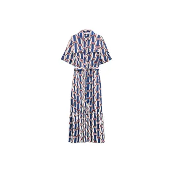 ZARA Short-Sleeved Dresses Women's Multicolor