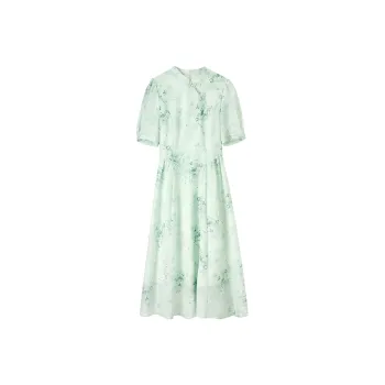 SENTUBILA Short Sleeved Dresses Women's Light Green