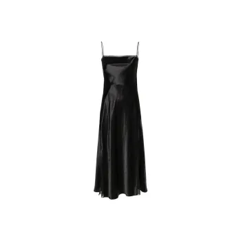 VINCE Sheer panelled Silk Slip Dress
