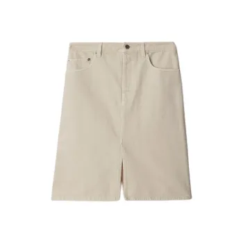 Burberry Denim Long Skirts Women's Beige
