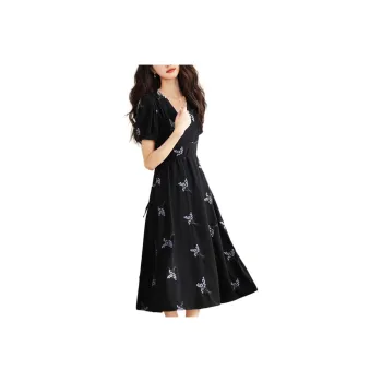 Wbwq Short Sleeved Dress Women's Black