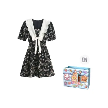 TWOPLUMGIRLS Short Sleeved Dress Women's Black
