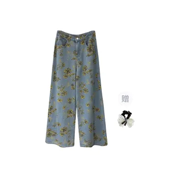 TUSHIFEI Jeans Women's Blue+Hair Tie Comes With