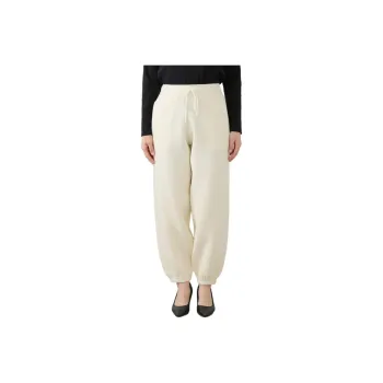 PLAGE Knitted Sports Pants Women's White