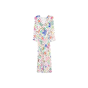 Rixo Floral Dot-print Maxi Dress