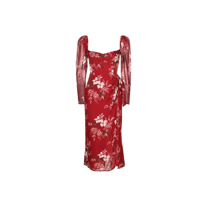 Reformation Long-Sleeved Dresses Women's Red-0