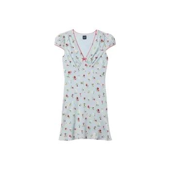 GAP X DÔEN Floral Mini Dress Dublin Blue Floral Print