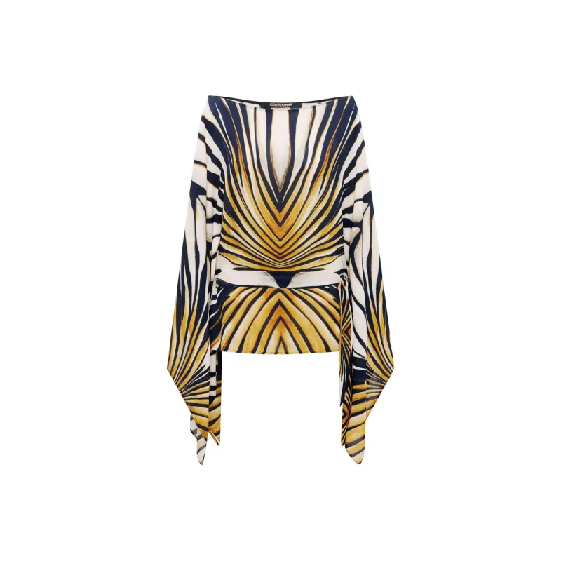Roberto Cavalli Ray Of Gold Print Kaftan-0