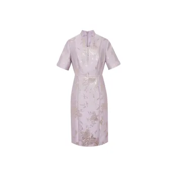 BBLLUUEE Short Sleeved Dress Women's Mist Purple