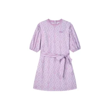 FILA Short Sleeved Dress Women's English Fine Violet