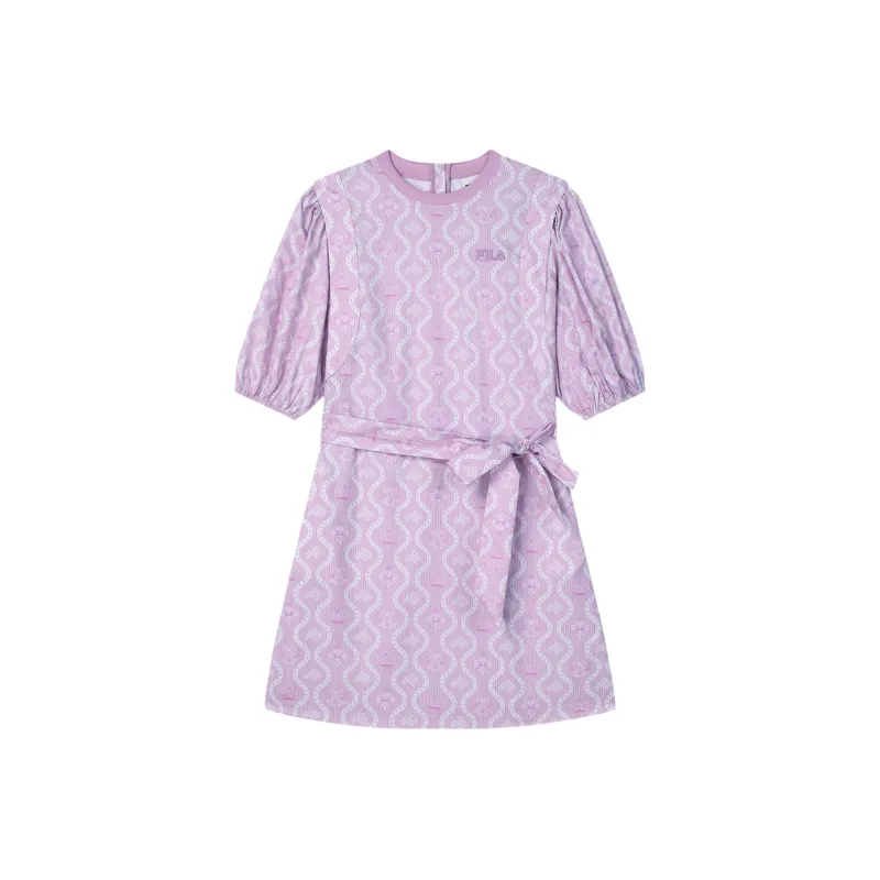 FILA Short Sleeved Dress Women's Fine Willow Purple-0