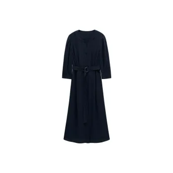 COVERINS Long Sleeved Dresses Women's Navy Blue