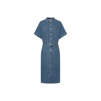 MOCO Short Sleeved Dress Women's Denim Blue