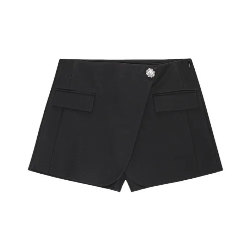 GANNI Draped panel Shorts