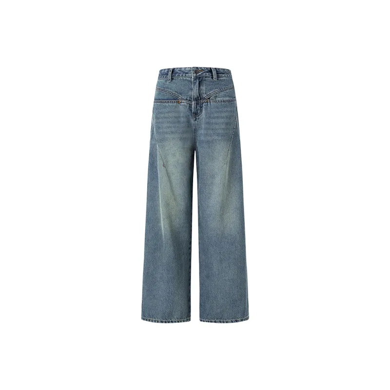 ZNZX Universal For All Seasons Jeans Loose Fit Women's Nostalgic Blue-0