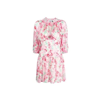 Rixo Floral-print Mini Dress