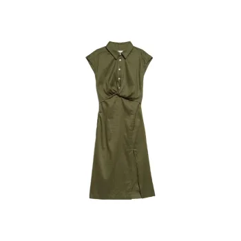 FRAME SS23 Short Sleeved Dress Women's Green