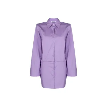 The Attico Collared Long-Sleeved Shirt Dress