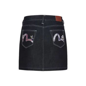 EVISU Denim Short Skirts Women's Denim Blue